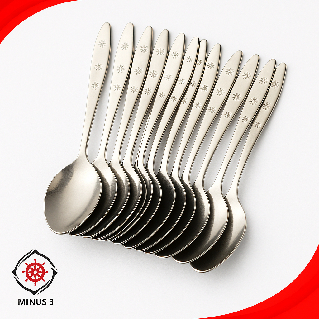KOMODO Sendok Garpu Makan Stainless Steel Original Tebal ( 1 PACK ISI 6 PC )