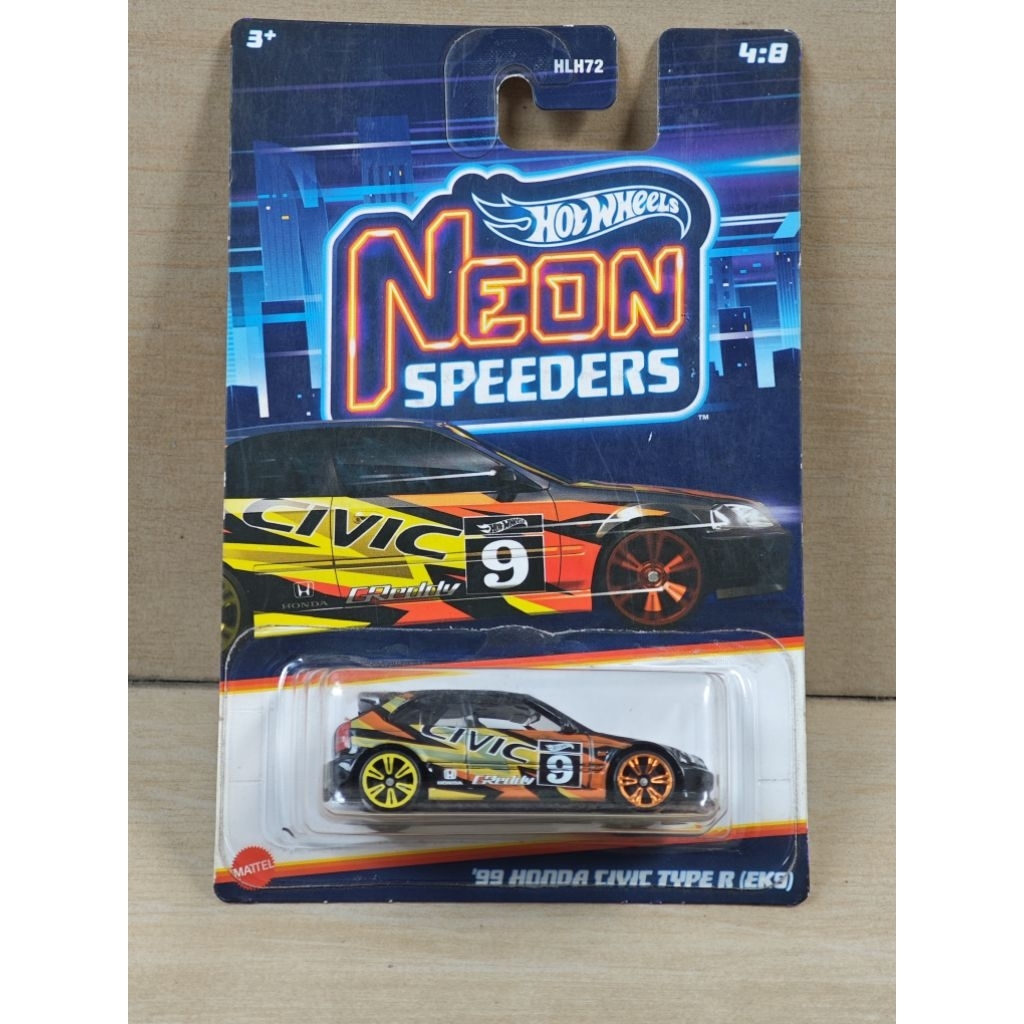 hot wheels honda civic ek9 neon speeders