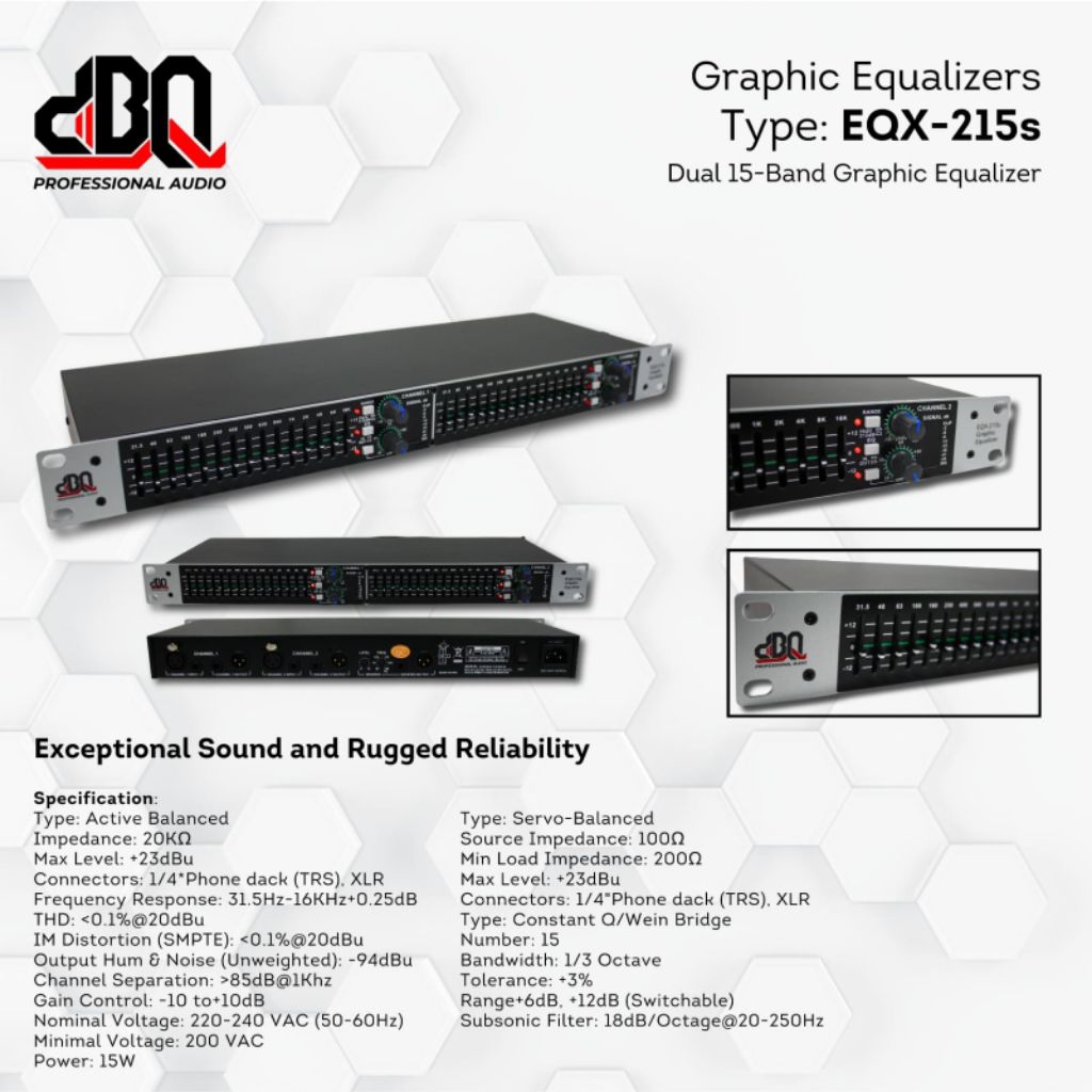 EQUALIZER EQX 215S DBQ / EQUALISER / EQUALIZER