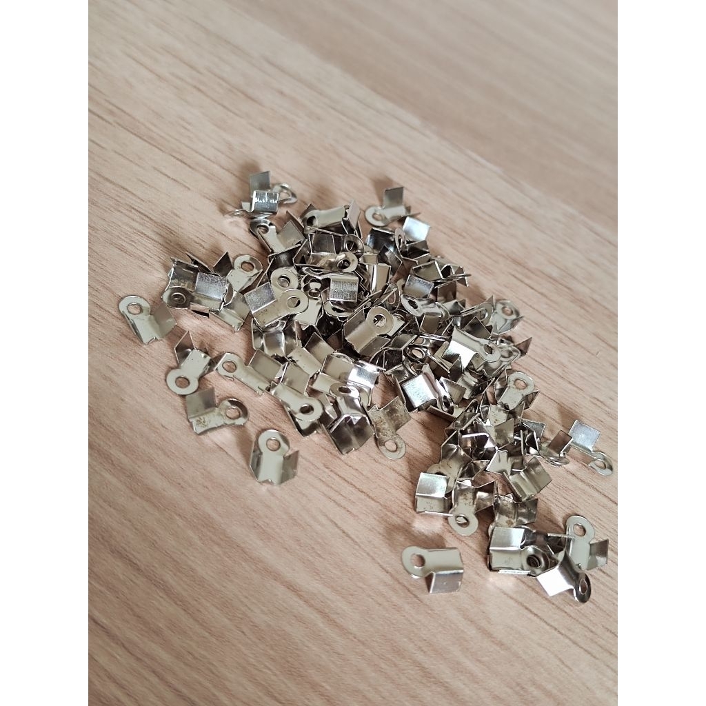 (100 pcs) Klem Nikel / Klem Tali Penjepit