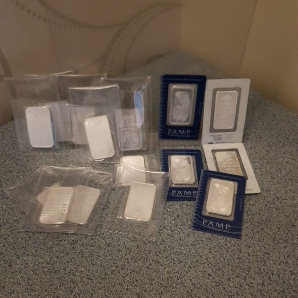 Perak batangan murni sertifikat LBMA Nadir, heraeus,  dan PAMP swiss