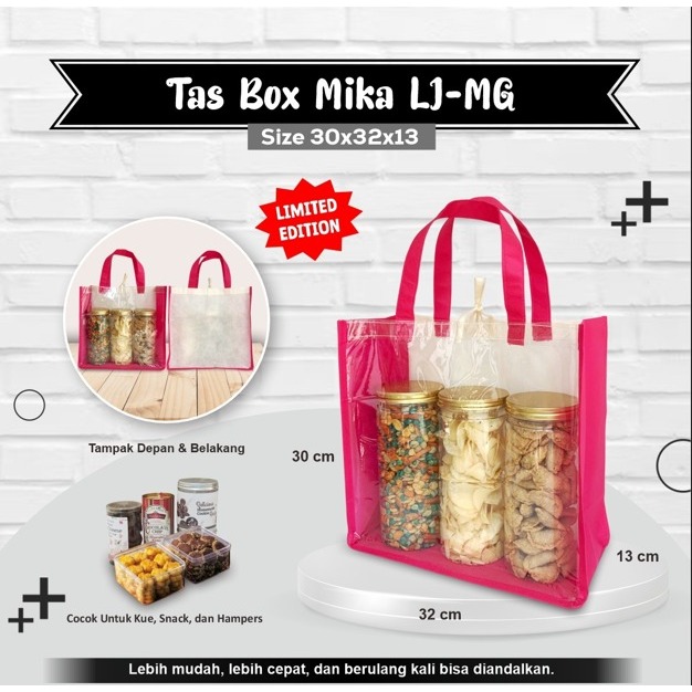 Hampers bag Mika Limited Edition Tas Box Mika Tas Hampers Kue Kering Tas Hampers Snack 30x32x13