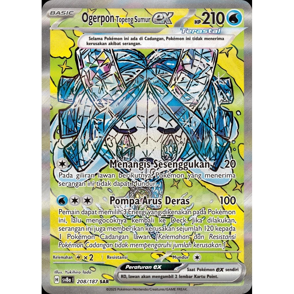 Ogerpon Topeng Sumur EX SV8A 208/187 SAR ID