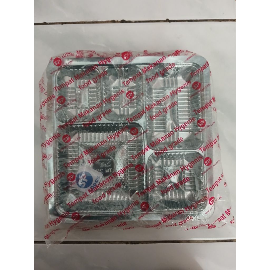 Mika SP Sekat Alas Nasi Putih Bening 20x20