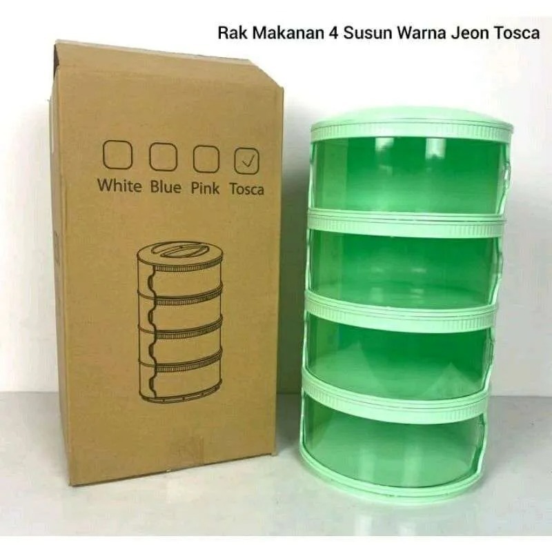 OBRAL MURAH Tudung Saji 4 Susun Transparan Anti Nyamuk