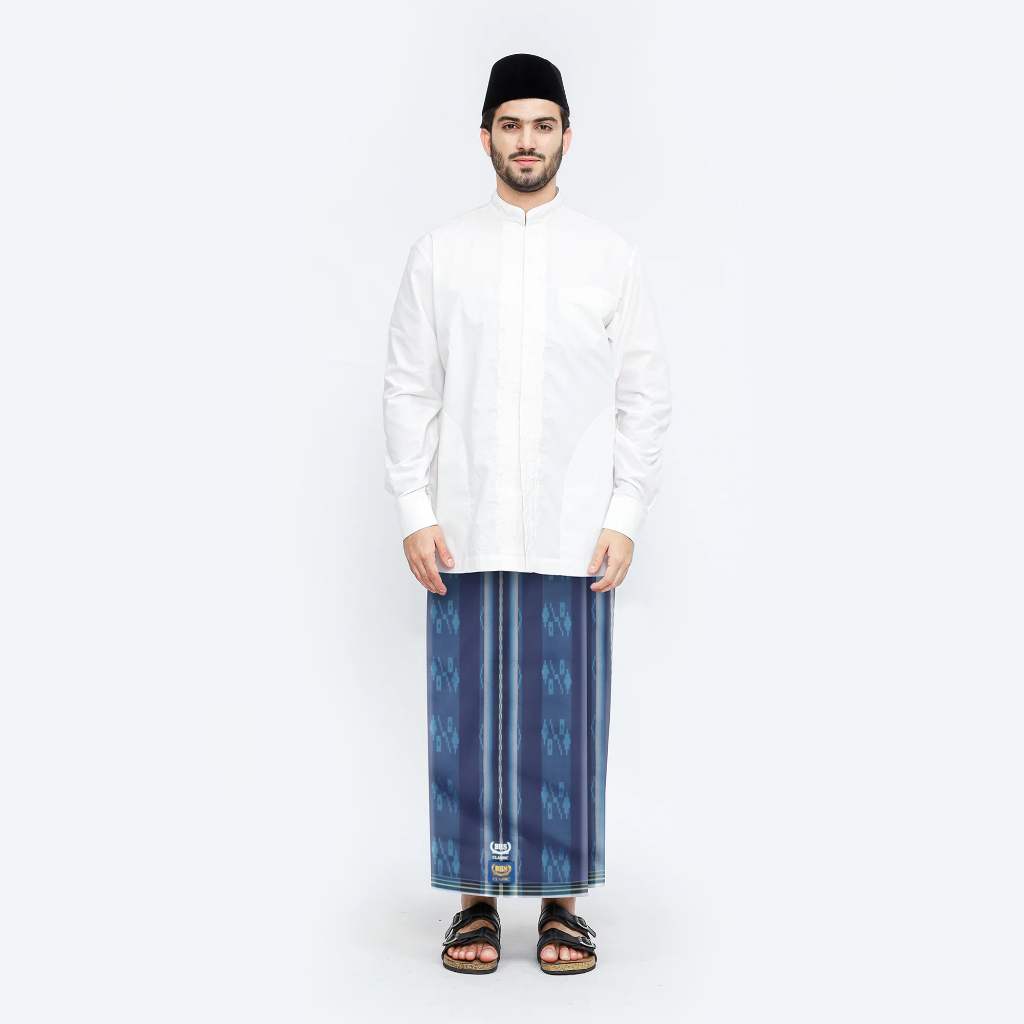 Sarung BHS Classic Gold Motif C44 DKA Navy