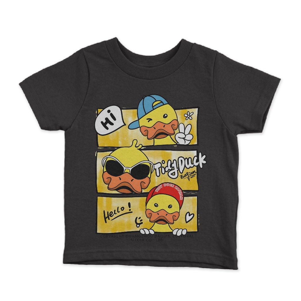 KAOS ANAK " Tidy Duck Cute " Baju Kartun Lucu | Kaos Anak Animasi | Bisa Bayar Di Tempat