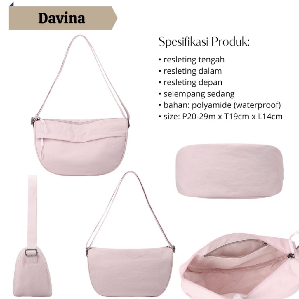 Tas Selempang Davina Halfmoon