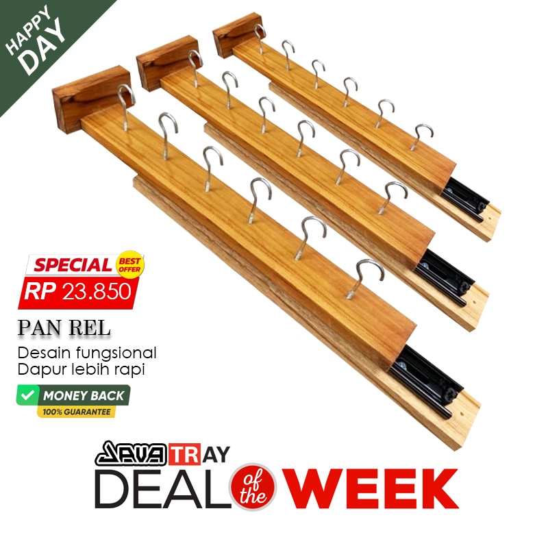 Rel Panci Gantung Tarik Dorong Bawah Dapur (free 5 cantolan)