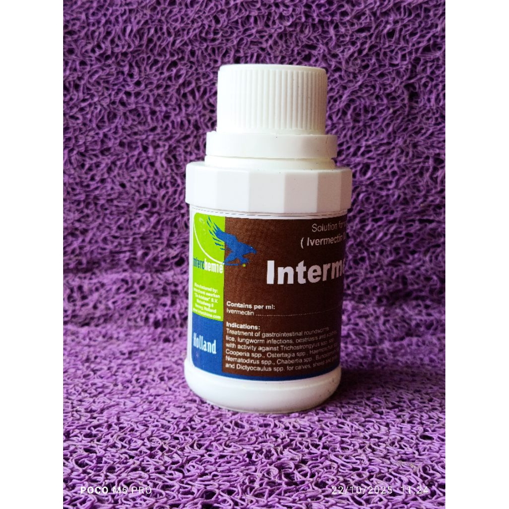 intermectin oral 100 ml obat gudik hewan obat scabies 100 % original