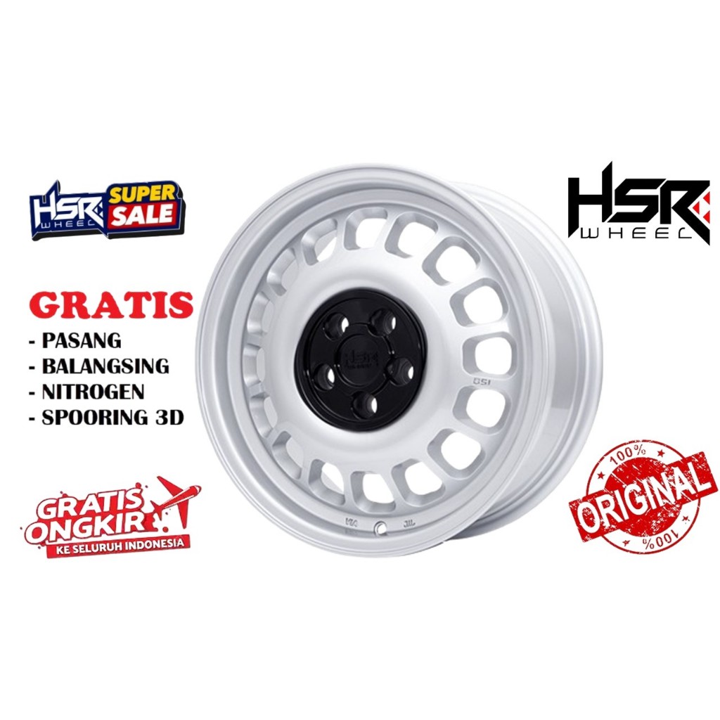 VELG MOBIL CLASSCI MODEL KALENG TYPE HSR BSI R16 LUBANG 5X100 LEBAR 6,5 ET42