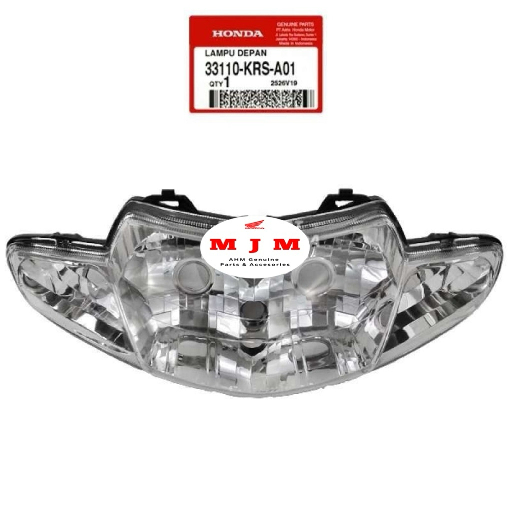 LAMPU DEPAN / HEADLIGHT ASSY PLUS SOCKET & BOHLAM SUPRA FIT LAMA  33100-KRS-A01 Original HGP AHM 100