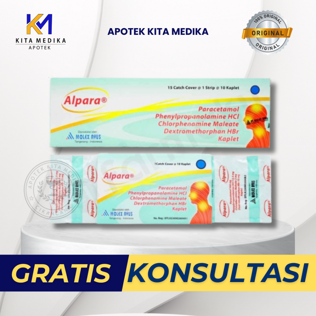 Alpara Tablet 1 Strip (10 Tablet) | OBAT UNTUK PEREDA GEJALA FLU, BATUK DAN DEMAM