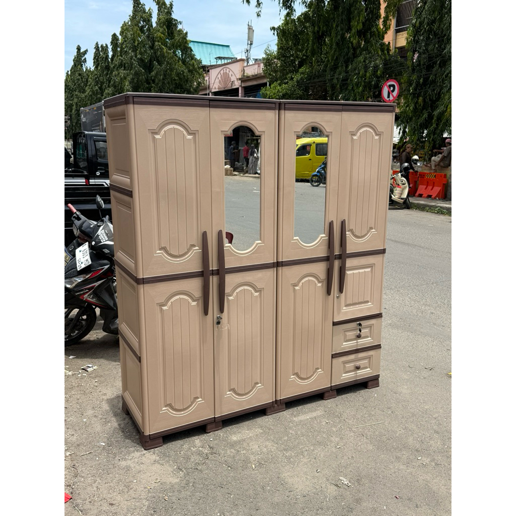 Lemari olymplast 4 pintu modern / lemari pakaian plastik olymplast