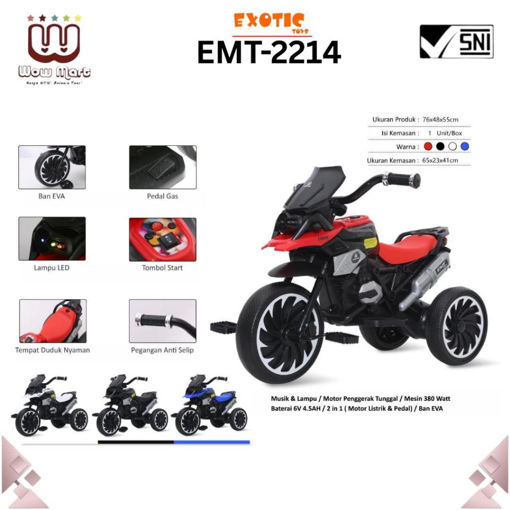 EMT 2214 Exotic Kids Rechargeable Motorcycle 2IN1 // Mainan Motor Aki Anak Model Mini Trail Bisa Man