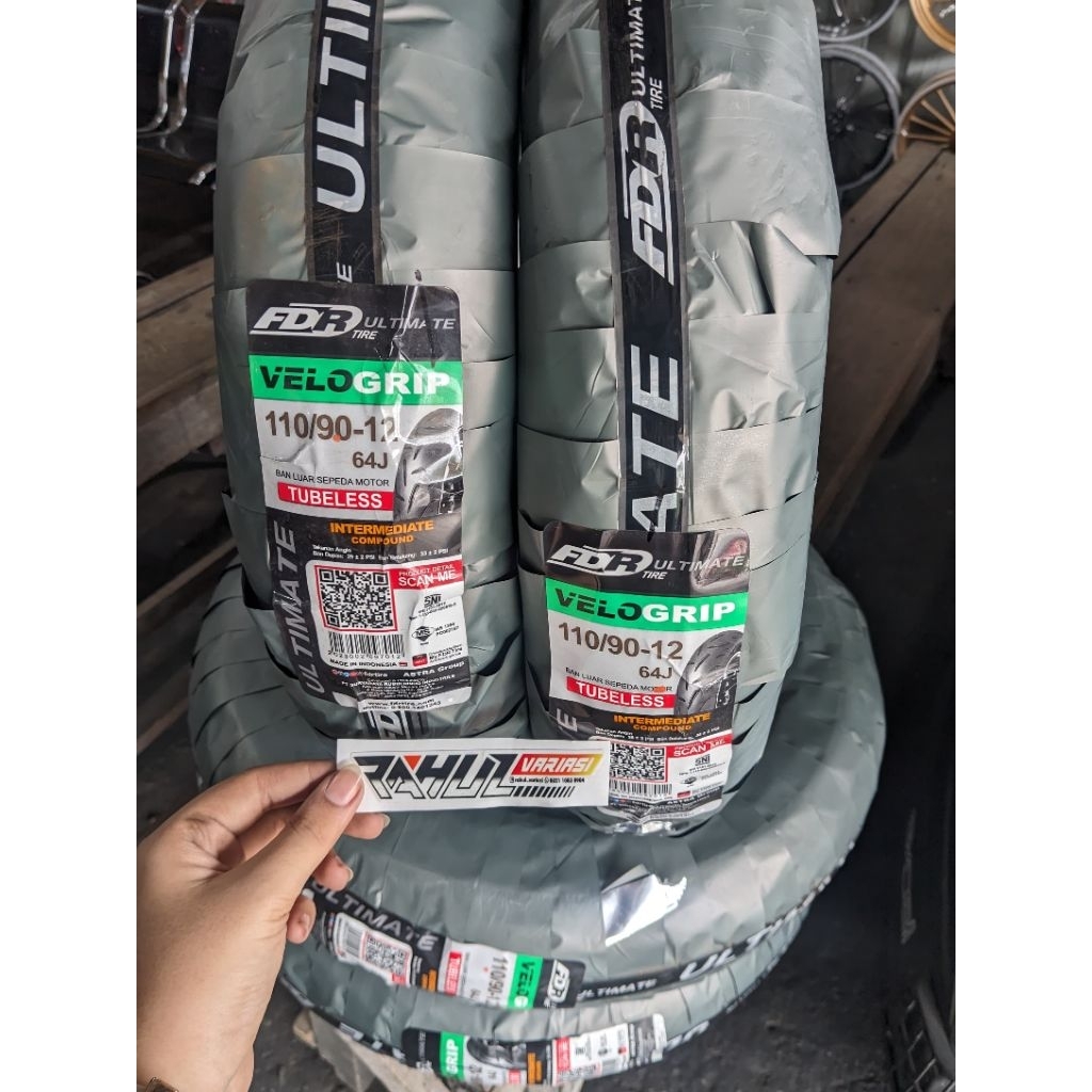 BAN FDR Velogrip 110/90 ring 12 ban Scoopy belakang