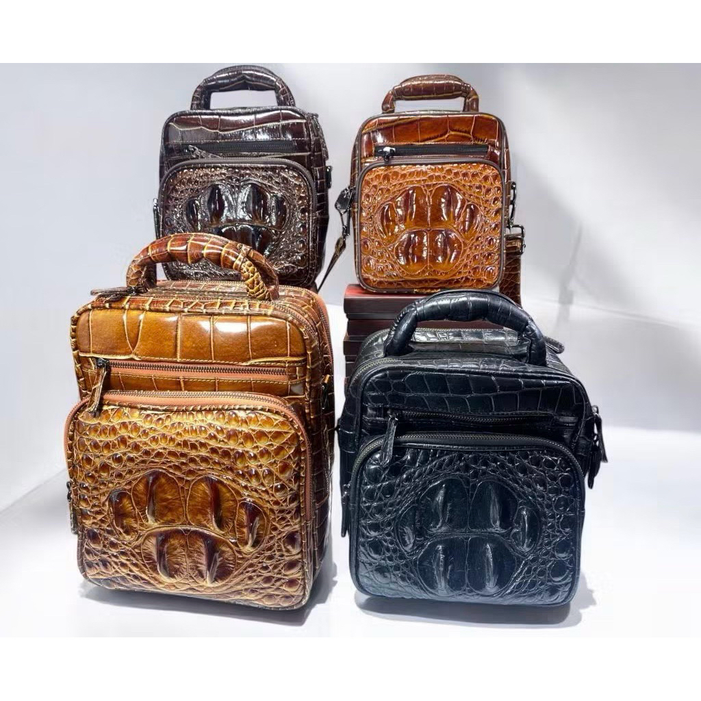 TAS KOMANDO KULIT BUAYA ASLI - TAS KULIT BUAYA - TAS PRIA KULIT BUAYA - TAS SELEMPANG