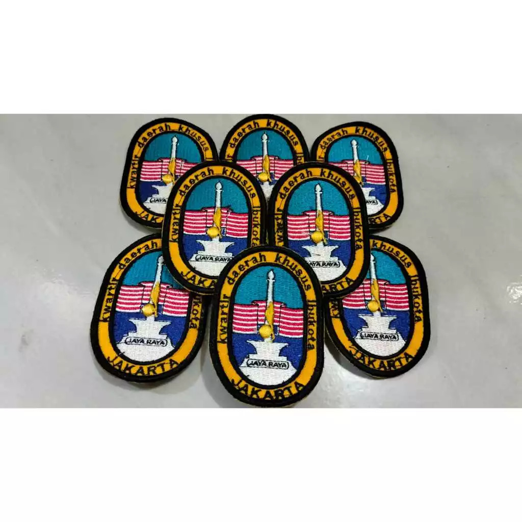 BADGE BORDIR TIMBUL / LOGO DAERAH / KWARDA DKI