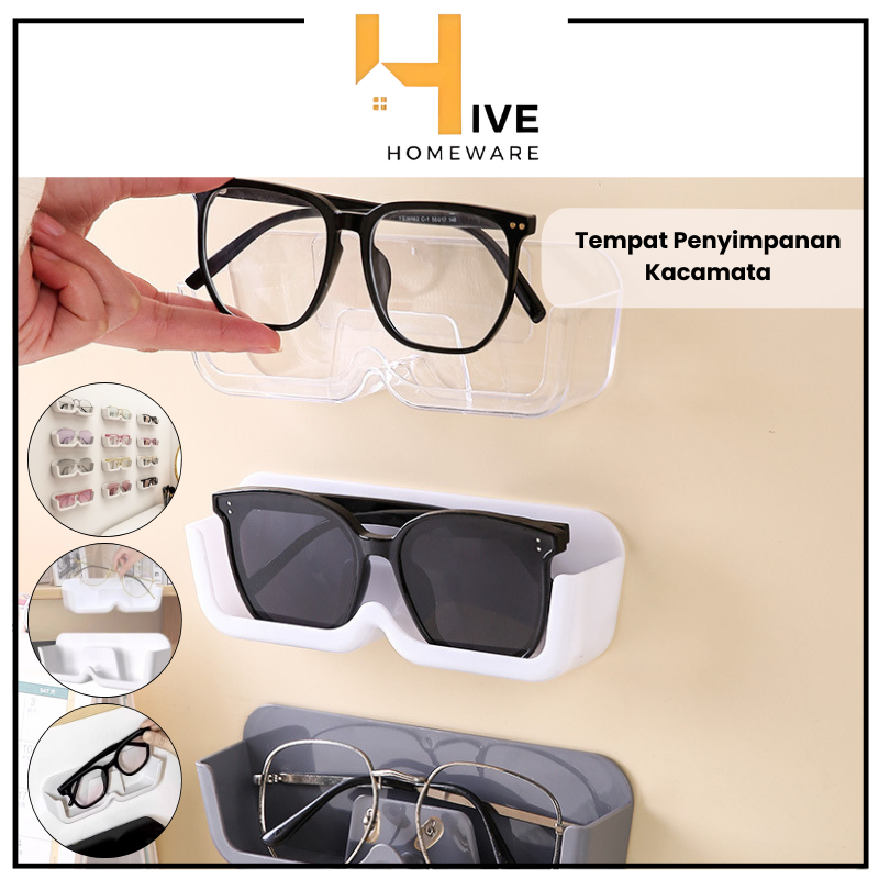 HIVE Rak Tempat Kacamata Gantung Dinding Rak Display Kacamata / Kotak Penyimpanan Kacamata