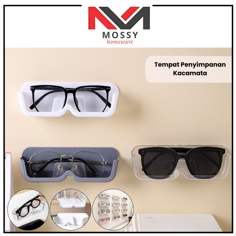 MOSSY Rak Tempat Kacamata Gantung Dinding Rak Display Kacamata / Kotak Penyimpanan Kacamata