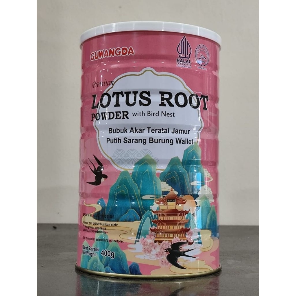 GUWANGDA LOTUS ROOT Powder dengan Sarang Walet 400gr