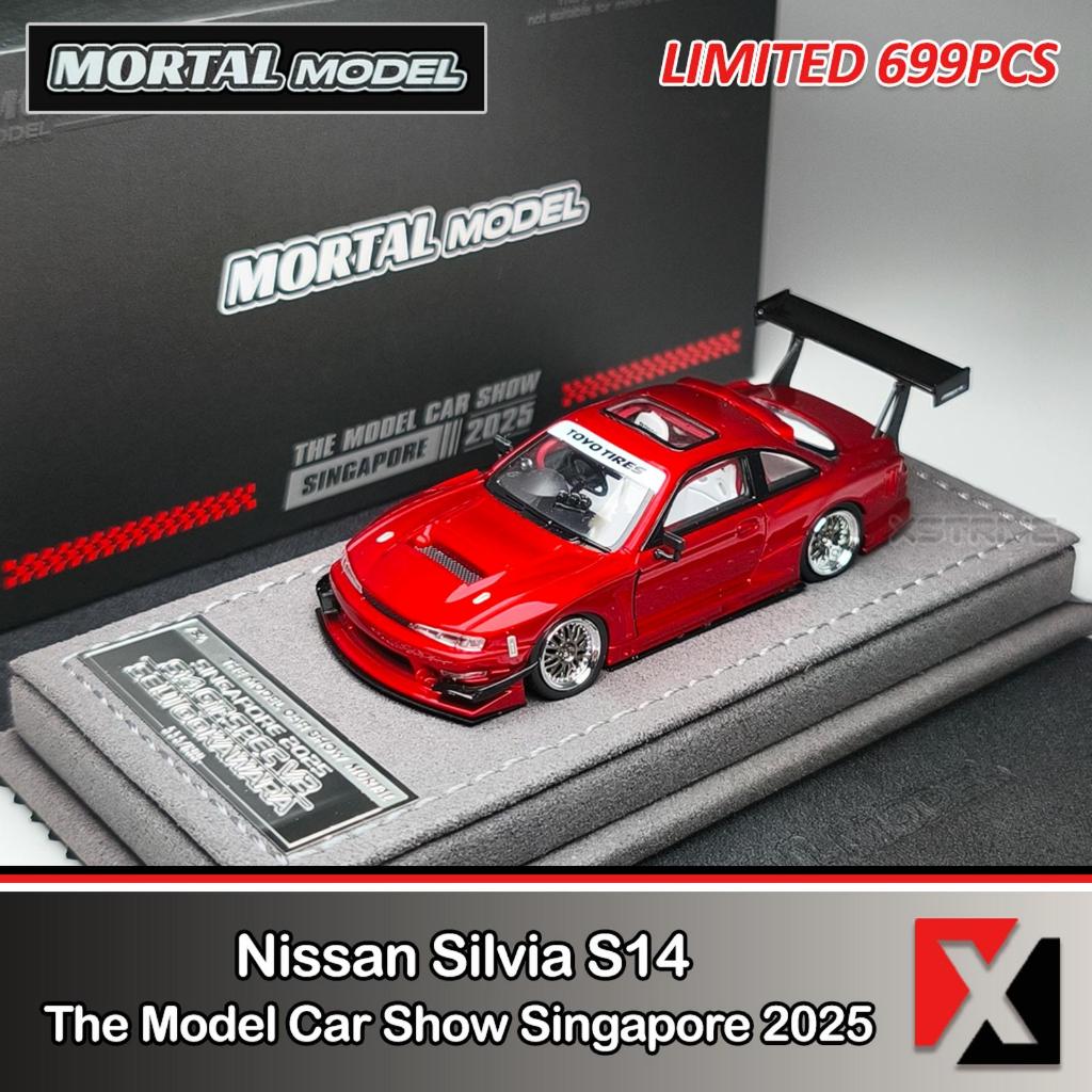 MORTAL MODEL 1:64 Nissan Silvia S14 GT-SPEC V2 Seiji Ookawara Transparent Red The Model Car Show Sin