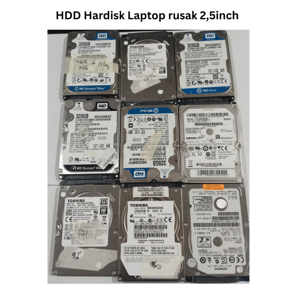 HDD Hardisk Laptop Rusak 2,5inch sata