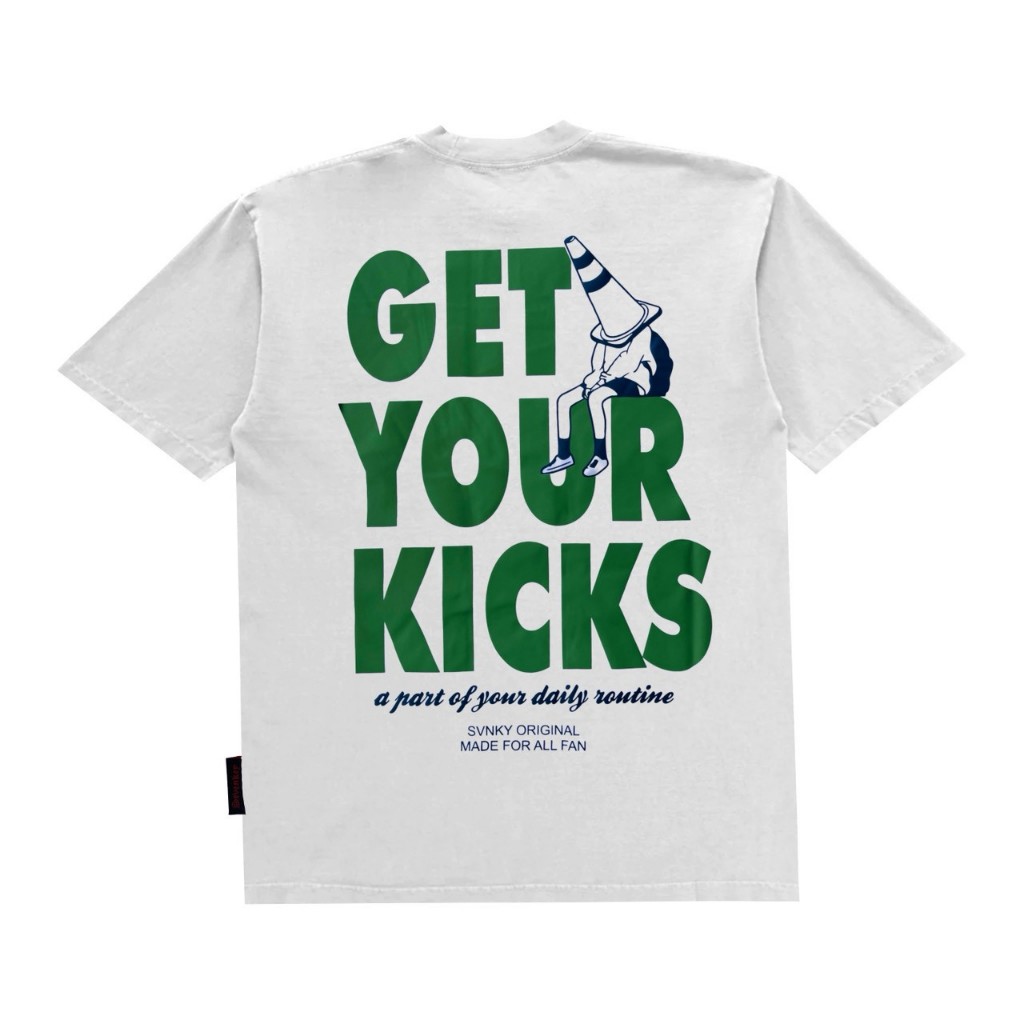 T-SHIRT DISTRO KAOS DISTRO SEVENKEY GET YOUR KICKS PUTIH KAOS PRIA WANITA KAOS KATUN