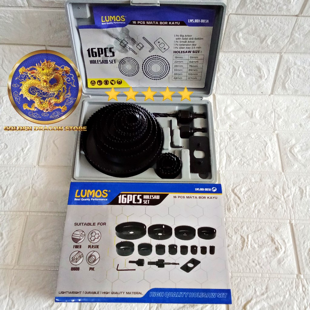 HOLESAW / HOLE SAW  PELUBANG KAYU SET KIT