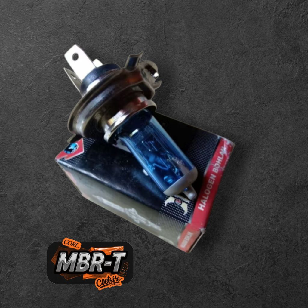 BOHLAM LAMPU DEPAN HALOGEN XENON h4 30watt mobil/motor 12volt