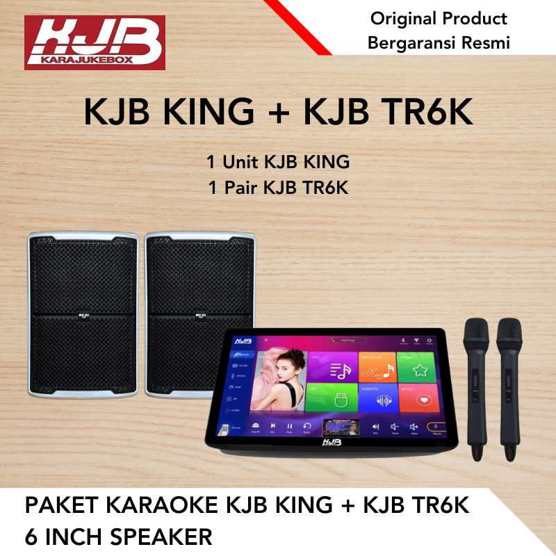 KJB KING karaoke player + KJB TR6K 6 inch Karaoke Speaker