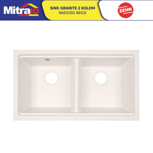Sink Granite Zehn 2 Kolom Beige NAD3355 - Double Granite Sink Beige