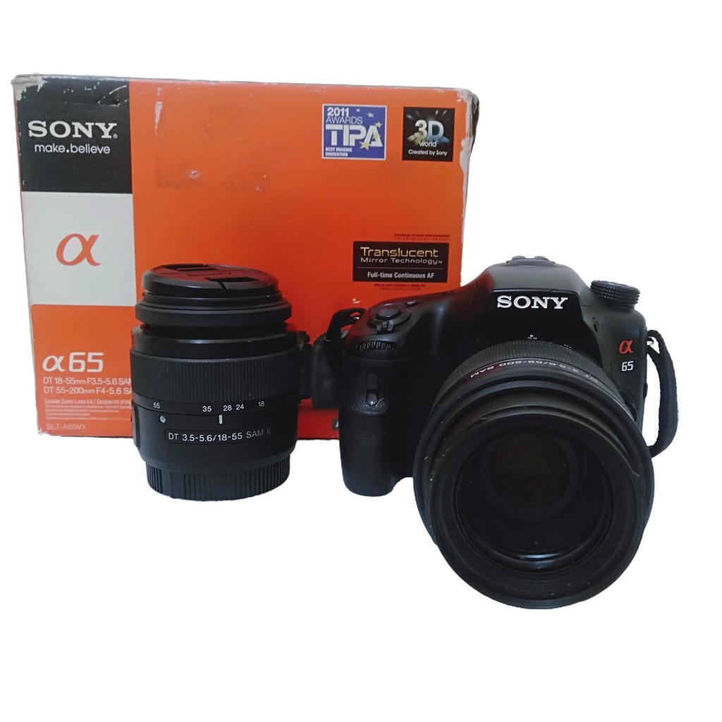 Sony a65 lensa Sony 18 55mm Sam II lensa Sony 55 200 sam