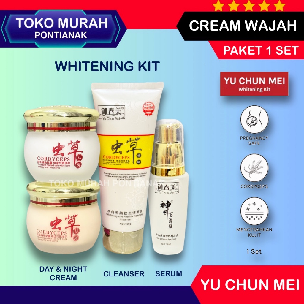 Yu Chun Mei - Paket Lengkap Cordyceps isi 4, Paket Lengkap Yu Chun Mei Cordyceps Ori