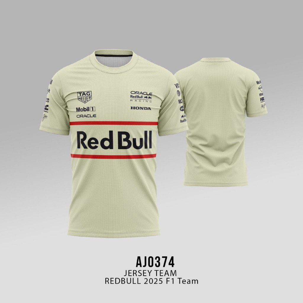 JERSEY F1 TEAM REDBULL 2025 FULLPRINT LENGAN PANJANG PENDEK