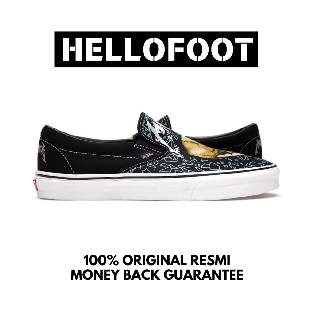 Sepatu Vans Slip On Metallica "Sad But True" Pushead 30th Anniversary Black Original [100% Original 