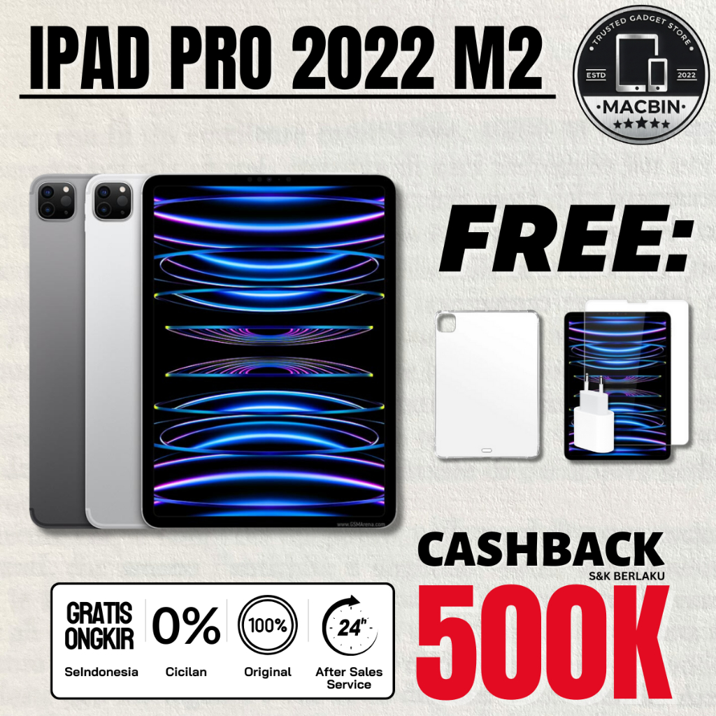 iPad Pro M2 Chip 2022 11 & 12.9 inch WiFi Cellular 512GB 256GB 128GB Second Original