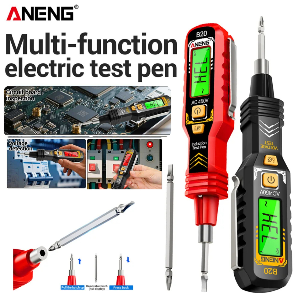 ANENG B20 Obeng Tespen Tester Pen Multimeter Digital Tespen listrik cek kabel putus