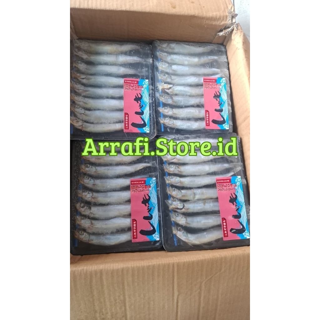 Ikan Shisamo Fish Capelin Cipung Besar Full Telur Premium 180gr isi 8 pcs per Tray Ikan Shishamo Fis