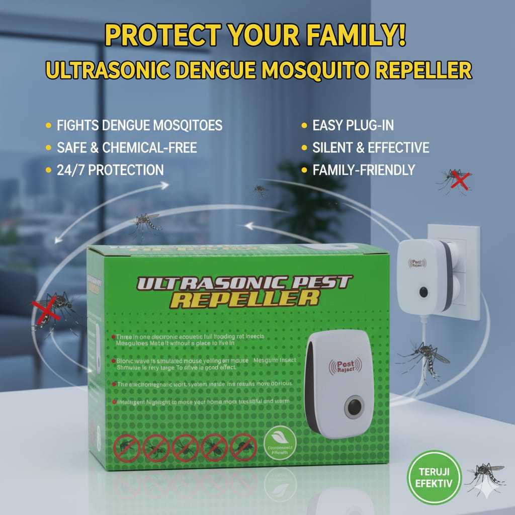 Alat Pengusir Cicak Ultrasonic Pest Repeller Reject Terbaru Original