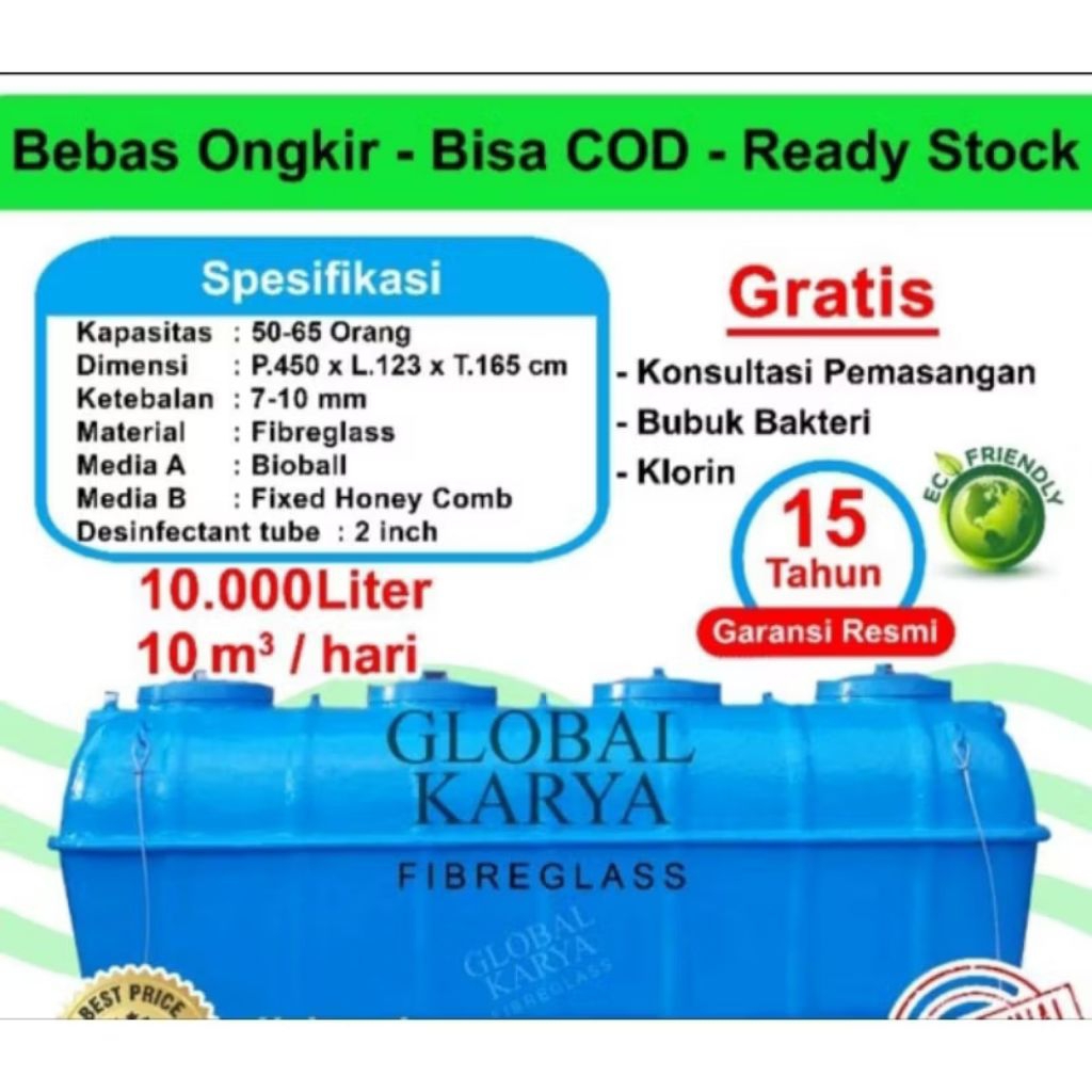 Septictank Biofilter 10000 Liter - STP - IPAL - BIOIPAL - Biotech - Septictank - Biosung - Biofil