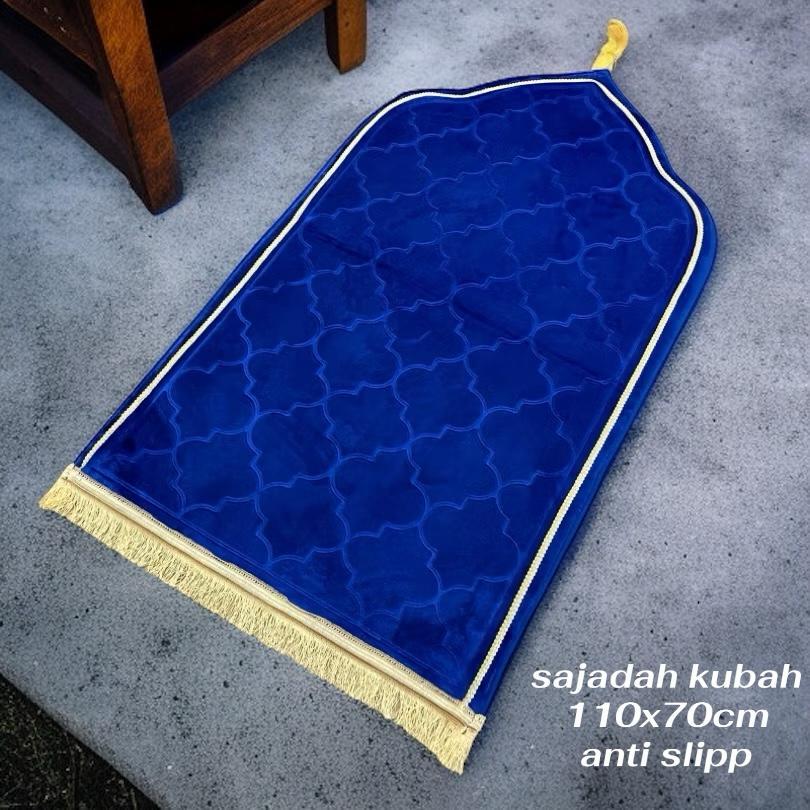 Sajadah Empuk Antislip Kubah Polos Tebal Nyaman
