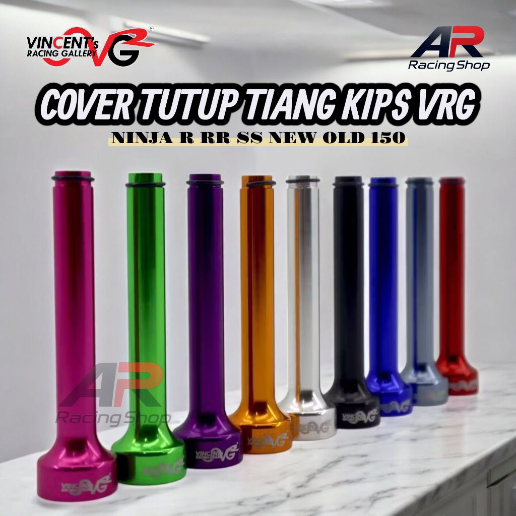 COVER TUTUP TIANG KIPS VRG NINJA R SS RR NEW OLD ZX CBU 150 ORI ORIGINAL VINCENT'S RACING GALLERY