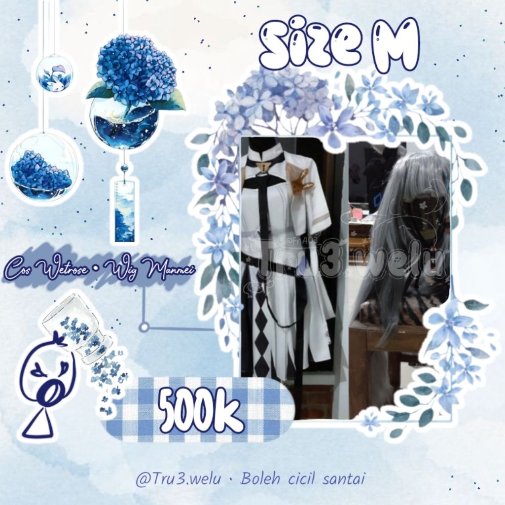 fullset kostum Cosplay Zeta Wetrose wig Manmei