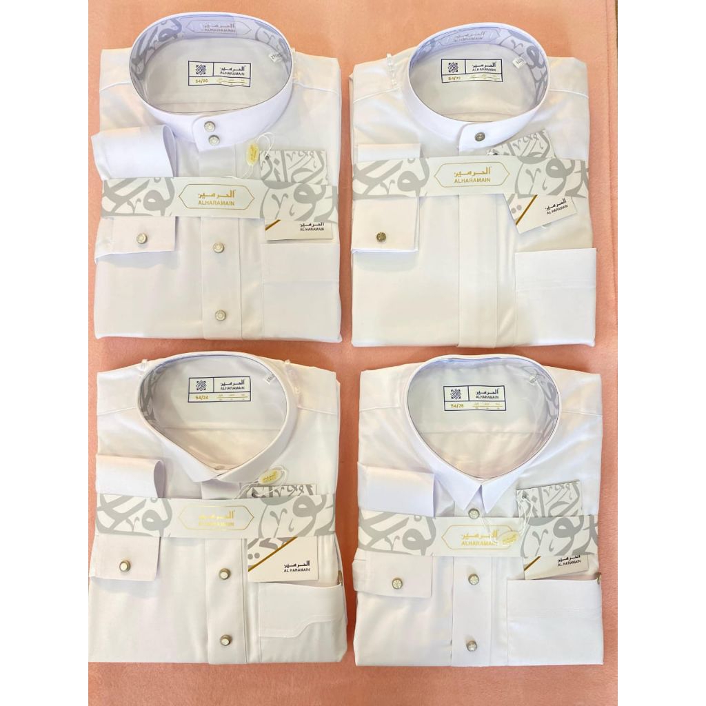 AL Haramain Series Semi Wol Thobe Umar Jubah / Gamis Pria Remaja & Dewasa (2310-2025) | Putih