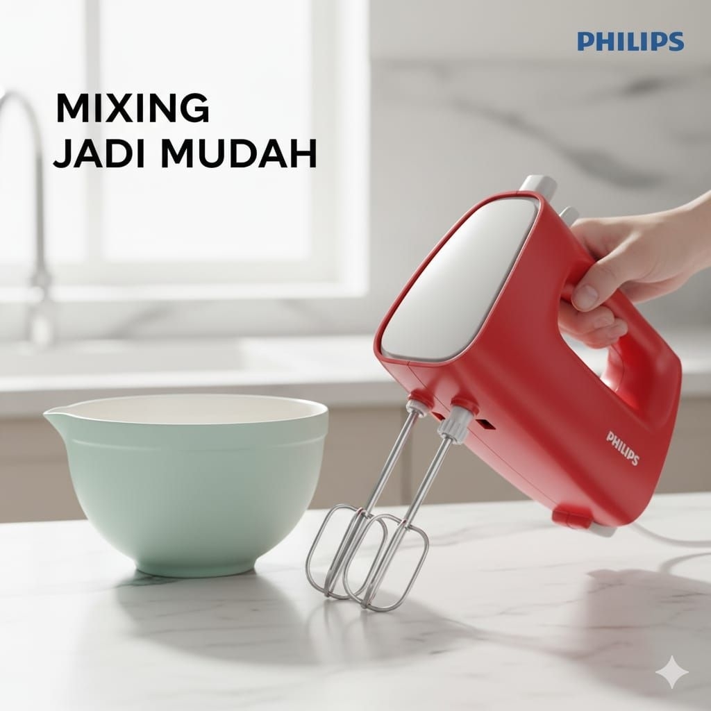 Promo - Mixer Philips - HR1552/10 - Hand Mixer - Mikser Philips - Mixer Pencampur - Mixer Kue - Mera