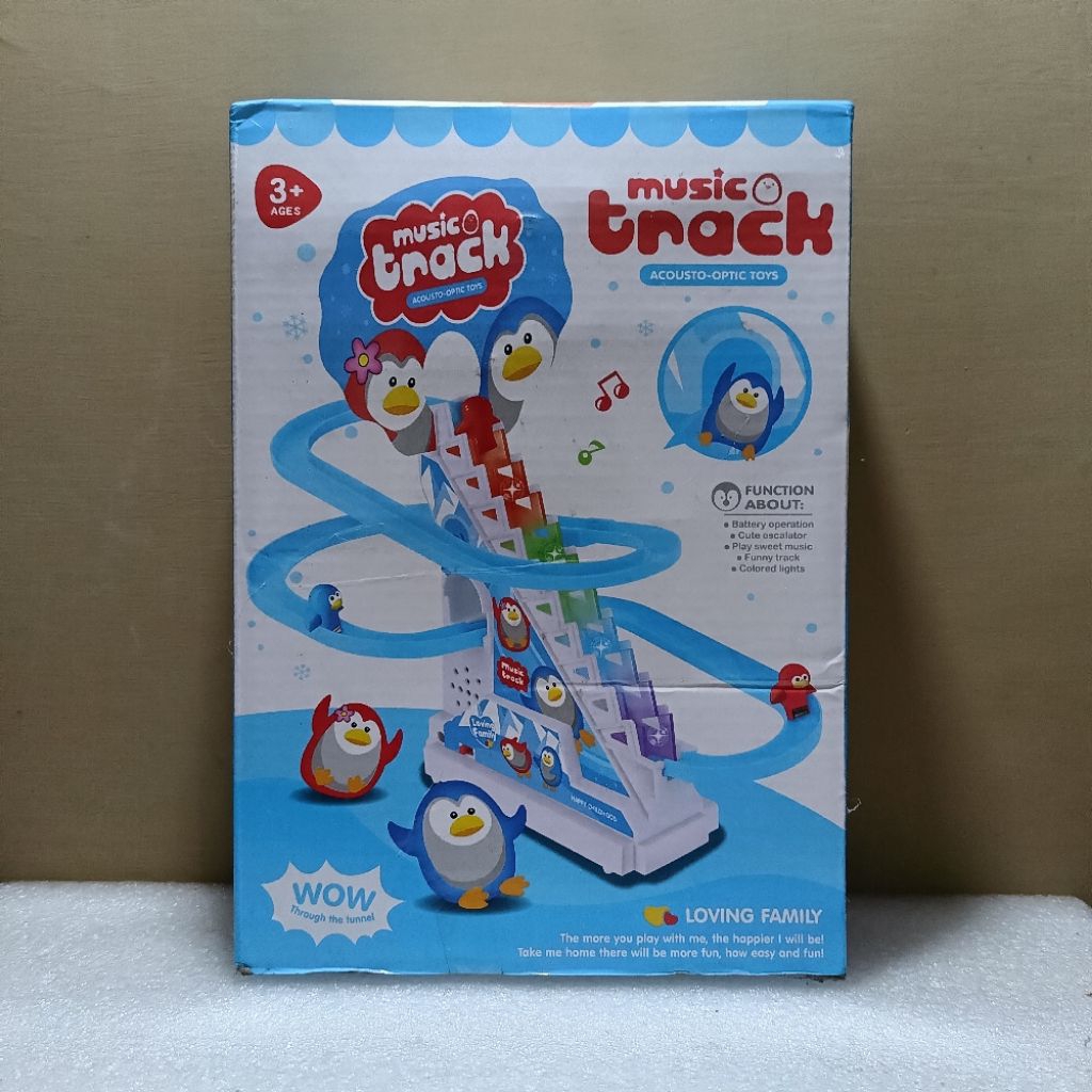 mainan anak-anak tangga pinguin seluncur