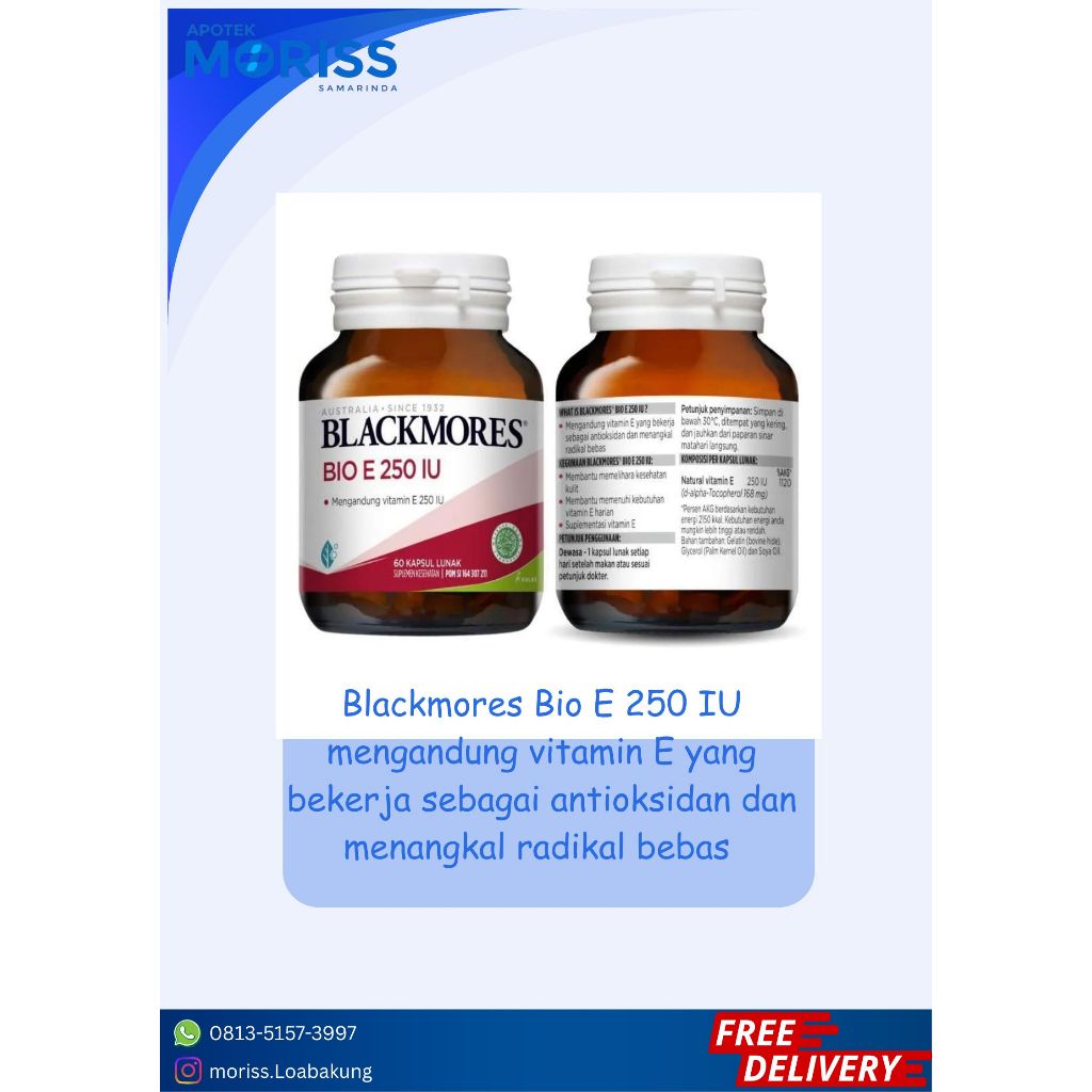 BLACKMORES BIO E 250IU