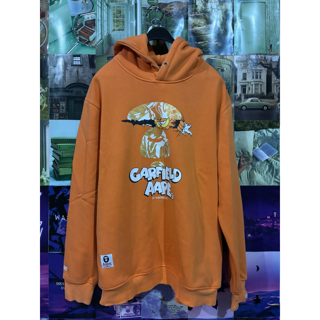 Aape By A Bathing Ape x Garfield Hoodie Preloved