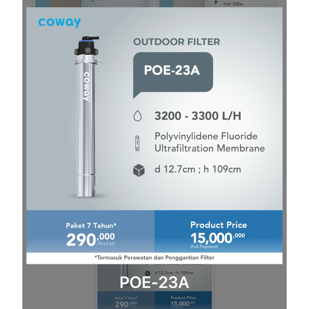 Filter Air Outdoor Coway | Filter Air Sistem PVDF